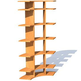 Contour storage shelf 3D Object | FREE Artlantis Objects Download